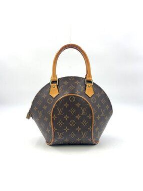 Louis Vuitton Ellipse PM Monogram Leather Brown Handbag Gold